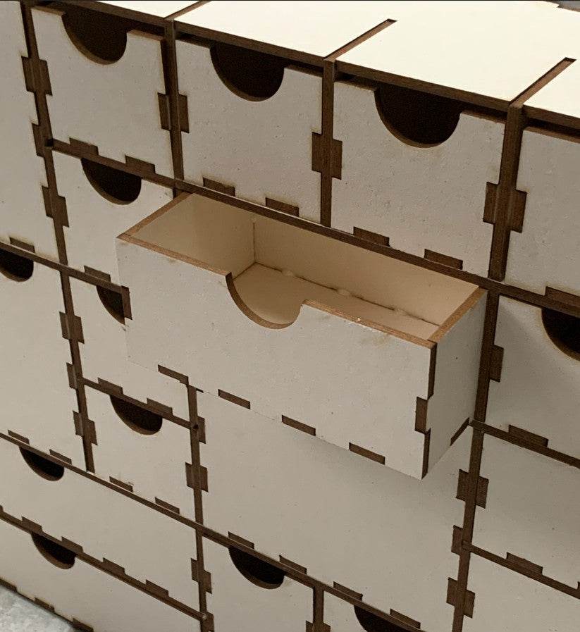 *3 mm 24 Schubladen Kästchen (Adventskalender)* Laserdatei - Sewando