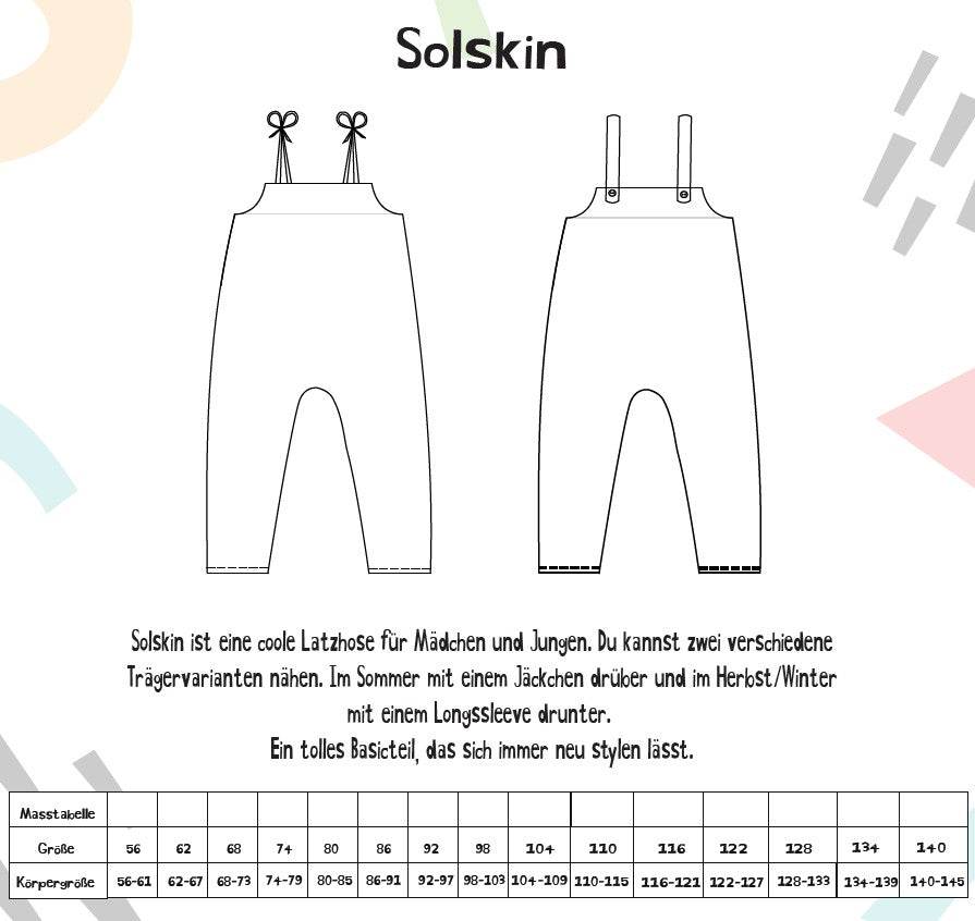 Schnittmuster Romper Solskin Gr. 56-140 - Sewando