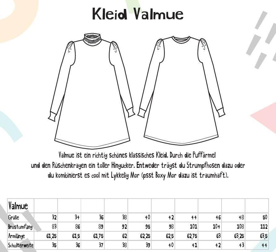 Schnittmuster Kleid Valmue Gr. 32-50 - Sewando