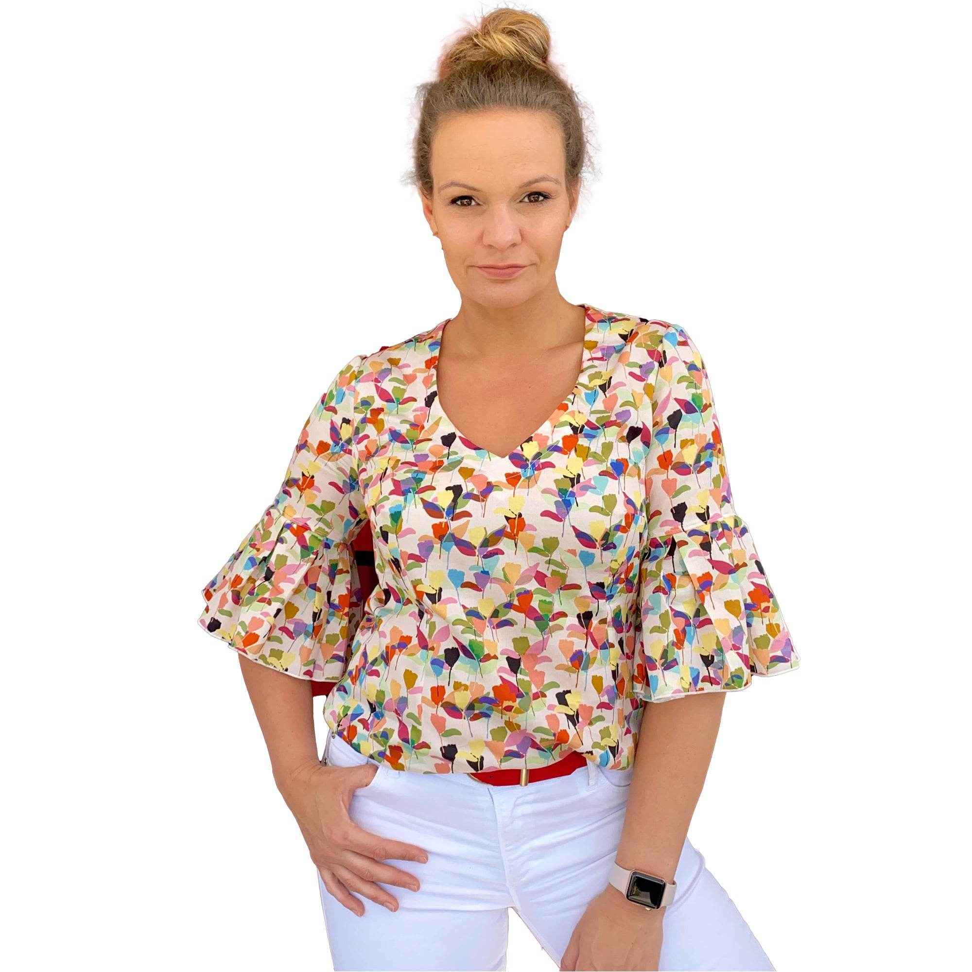 Schnittmuster ALEXANE Bluse, Kleid - für Webware mit Ärmelvariationen Gr. 34-54 - Sewando