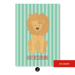 Löwe „Gute Besserung“ – Digitales Karten-Design - Sewando