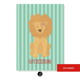 Löwe „Gute Besserung“ – Digitales Karten-Design - Sewando