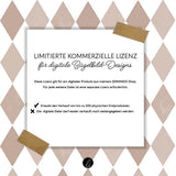 Limitierte Kommerzielle Lizenz für digitales Bügelbild-Designs von Andrea Liesert - Sewando