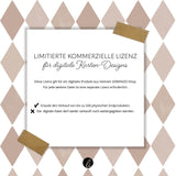 Limitierte Kommerzielle Lizenz für digitales Karten-Designs von Andrea Liesert - Sewando