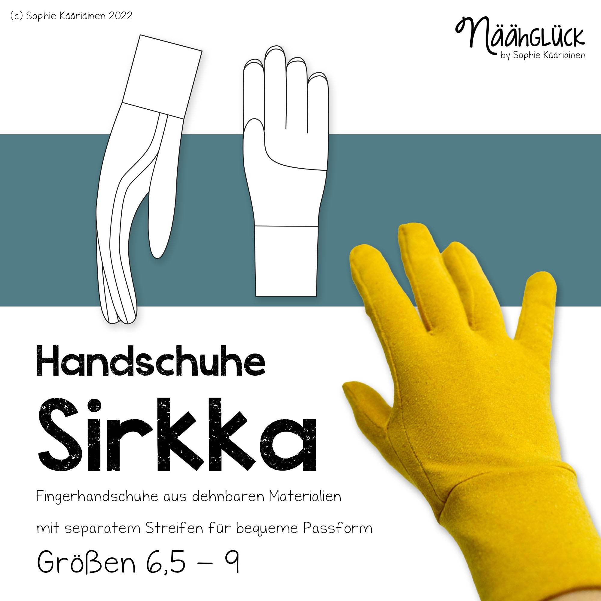 schnittmuster handschuhe ohne finger Schnittmuster Handschuhe Sirkka - Größen 6,5