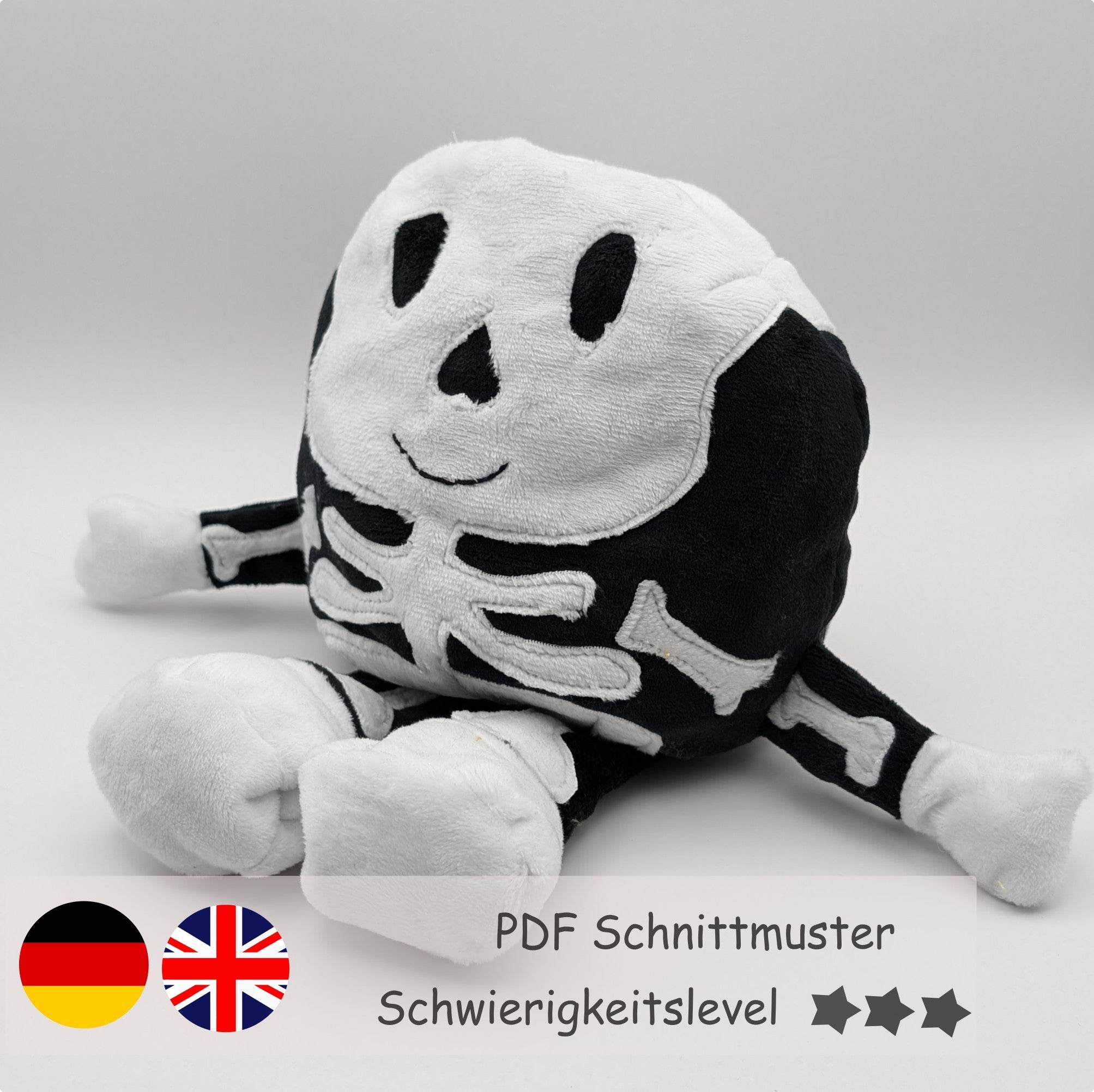 Skelett Wendekuscheltier Krempeltier Level 3 - Nähanleitung und Schnittmuster - Sewando
