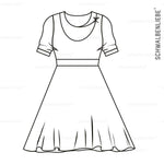 Shirt und Kleid Regentag mit überlappenden Ausschnitt | Schnittmuster + Anleitung | Gr. 32-58 | Anfänger | deutsch - Sewando