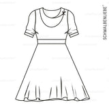 Shirt und Kleid Regentag mit überlappenden Ausschnitt | Schnittmuster + Anleitung | Gr. 32-58 | Anfänger | deutsch - Sewando