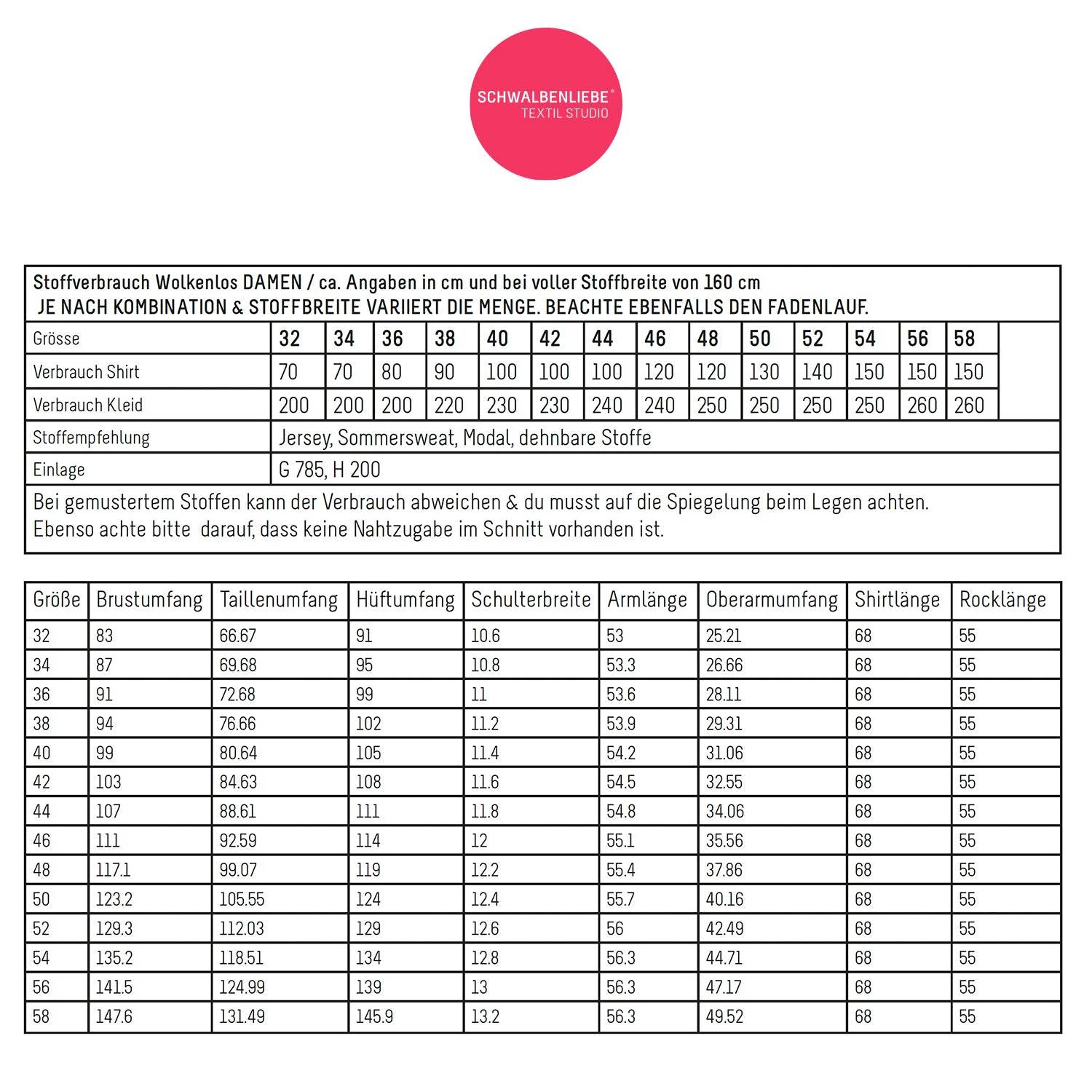 Shirt und Kleid Wolkenlos mit Carré Ausschnitt | Schnittmuster + Anleitung | Gr. 32-58 | Anfänger | deutsch (Kopie) (Kopie) - Sewando