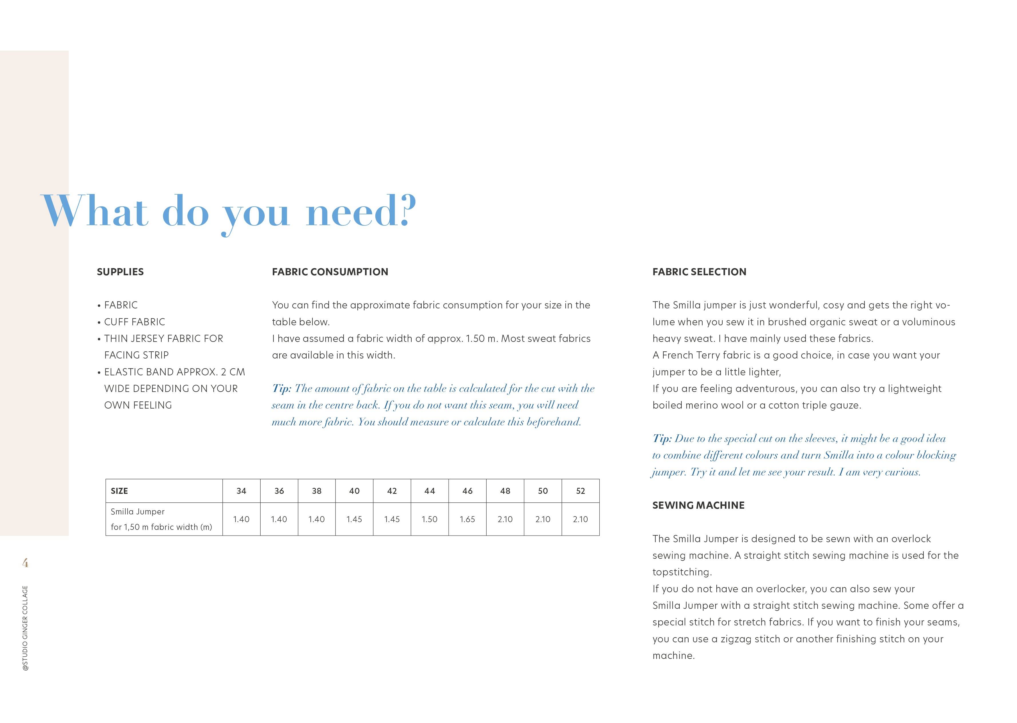 Smilla Jumper 34 - 52 sewing pattern and instructions - Sewando