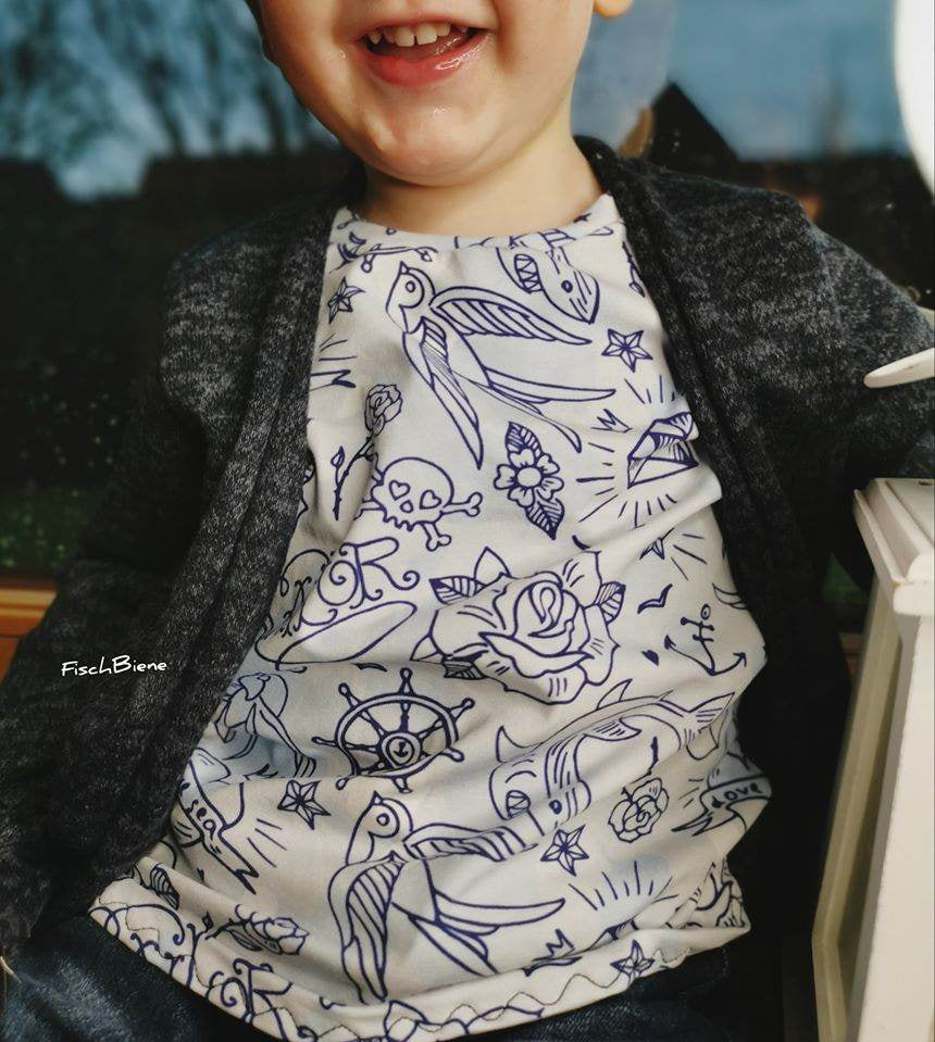 Happy Lysander - Gr 86 - 164 - Shirt mit Fake-Jacke Schnittmuster - Sewando