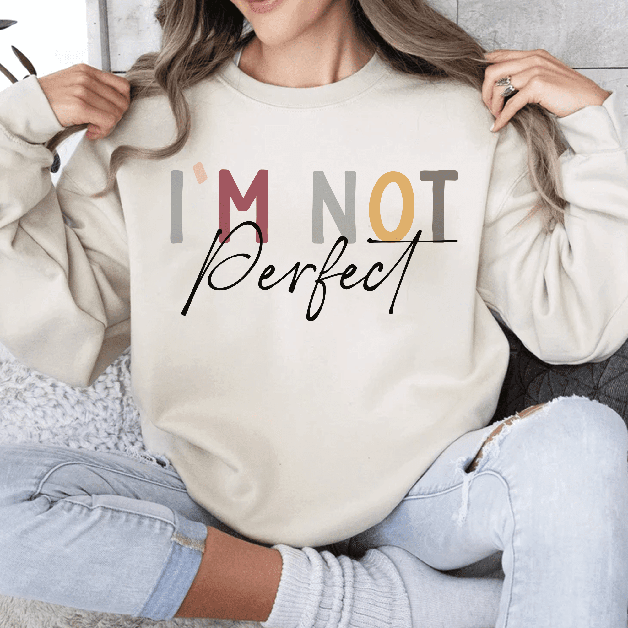 I’m Not Perfect“ Plotterdatei – Statement-Design für Ärmel & Brust (SVG, PNG) - Sewando