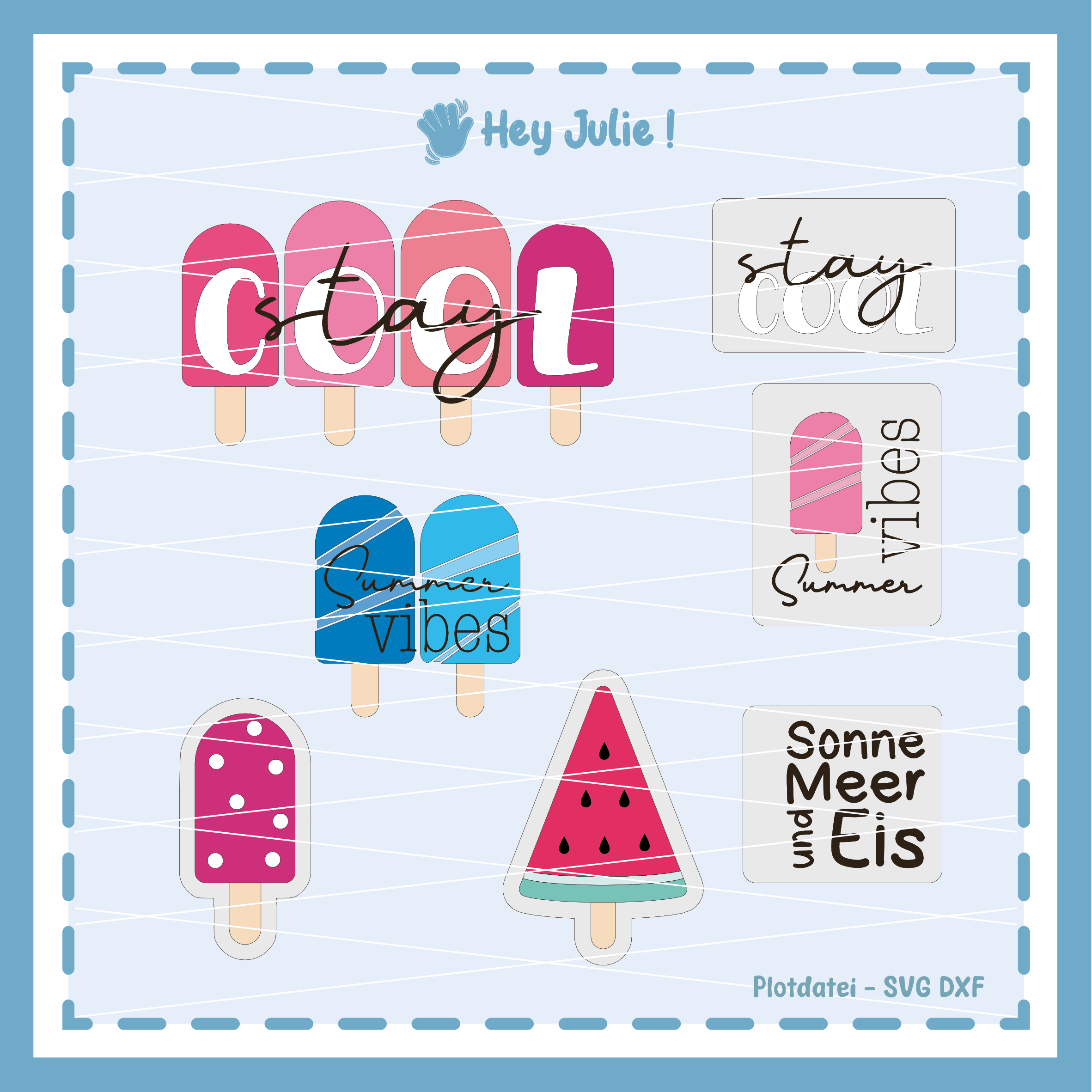 Plotterdatei Stay Cool - Sewando