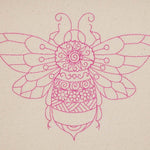 Stickdatei Set 4 Bienen sommerliche Linart Stickerei - Sewando
