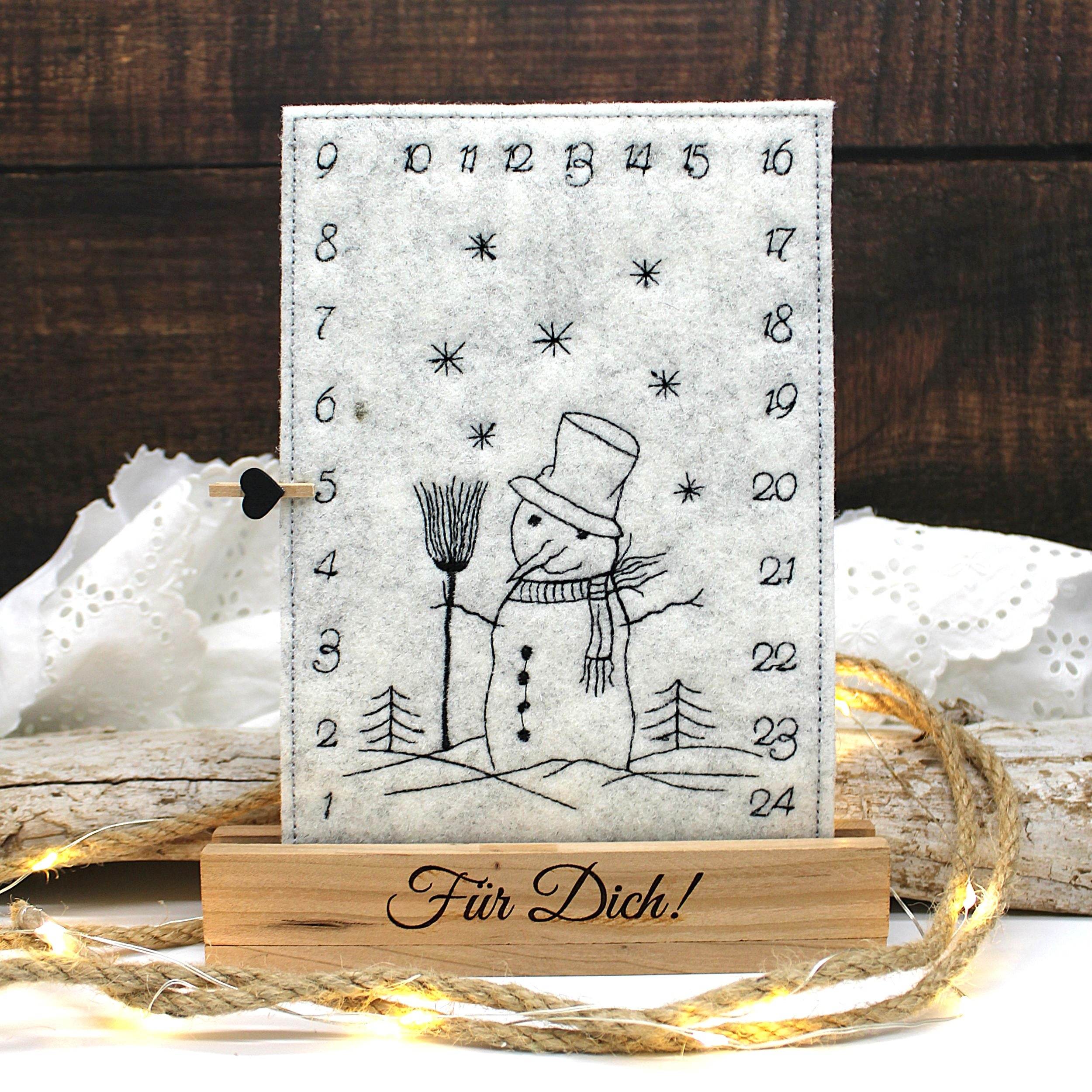 Stickdatei ITH Adventskalender Tischadventskalender togo Weihnachten Advent - Sewando