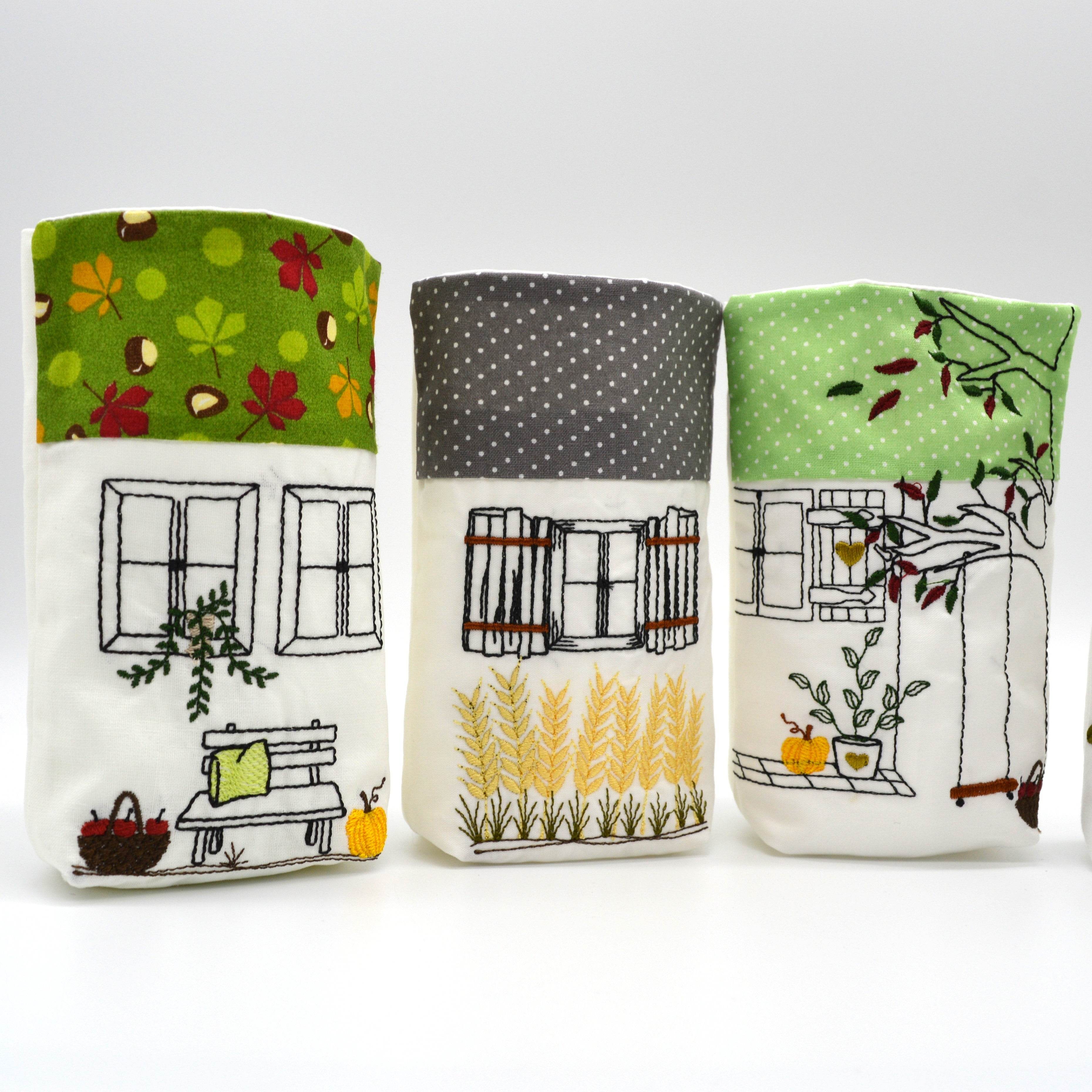 Lichterbeutel Herbst Häuser Haus Garten - Sewando