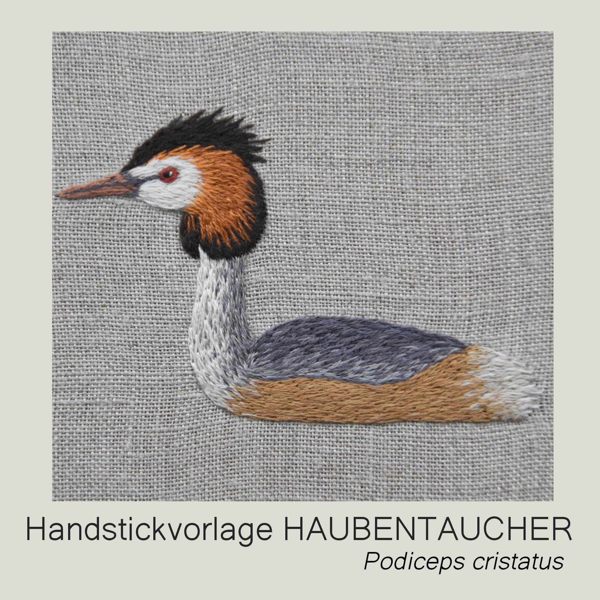 Handstickvorlage HAUBENTAUCHER - Sewando
