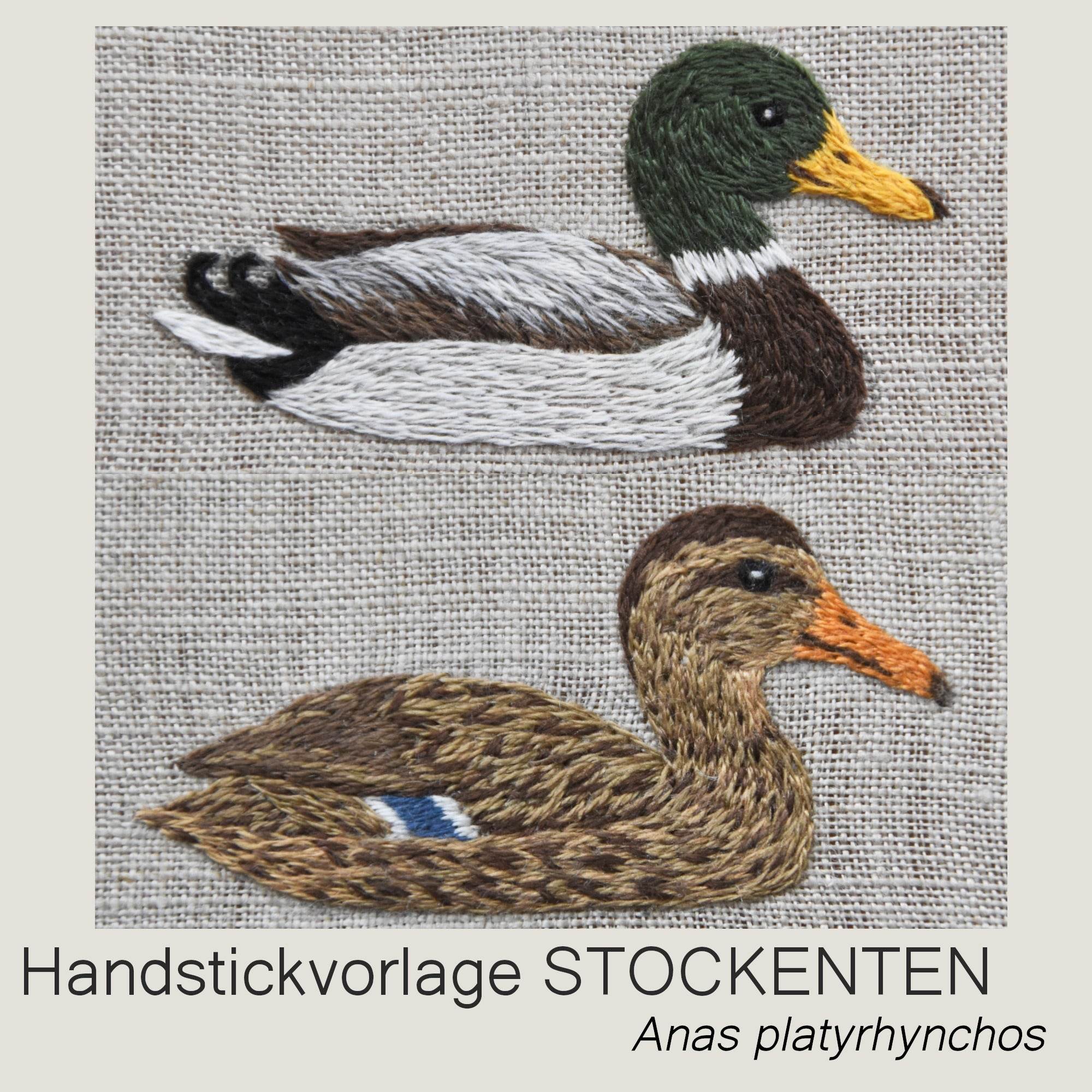 Handstickvorlage STOCKENTEN - Sewando