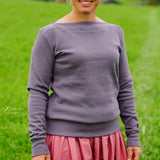 Schnittmuster Strickpullover "Bettina" mit U-Bootauschnitt | Gr. 32 - 46