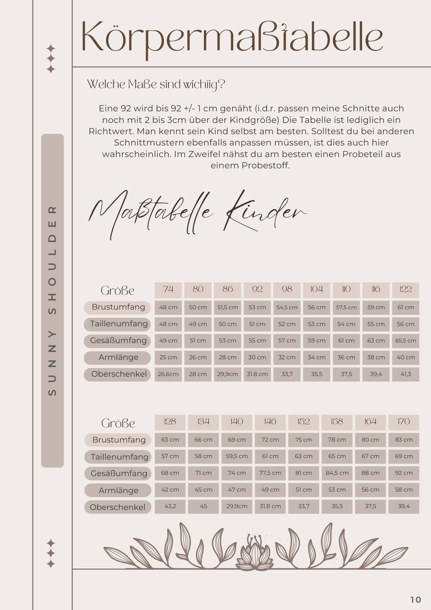 Schnittmuster SUNNY SHOULDER COLLECTION 80-164 - Sewando