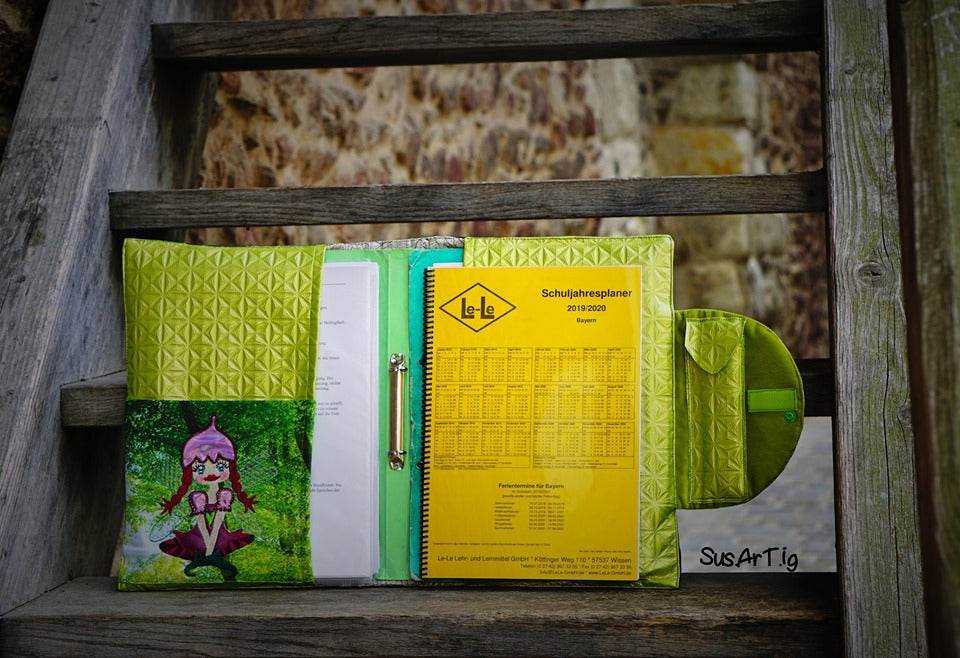Schnittmuster Ordnerhülle Klasse(N)Buch - Sewando