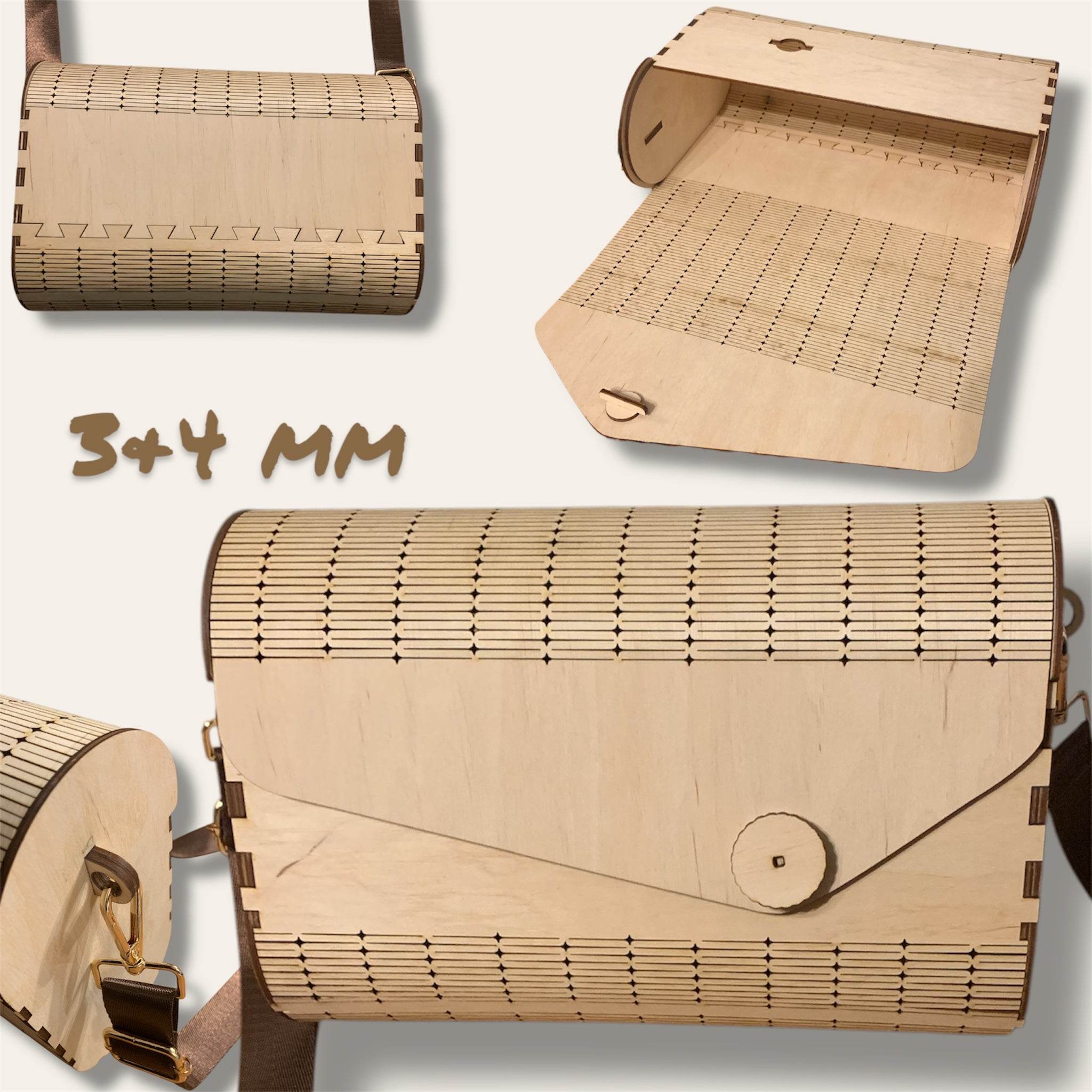 *Tasche* 3mm & 4 mm Laserdatei - Sewando