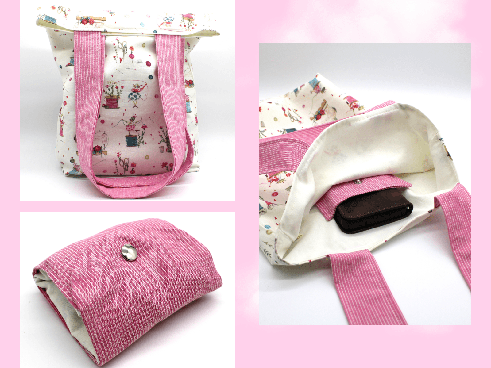 Nähanleitung Tasche Beutel Einkaufstasche - Sewando