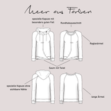 Schnittmuster Pullover „Meer aus Farben“ Damen Gr. 32 - 62 - Sewando