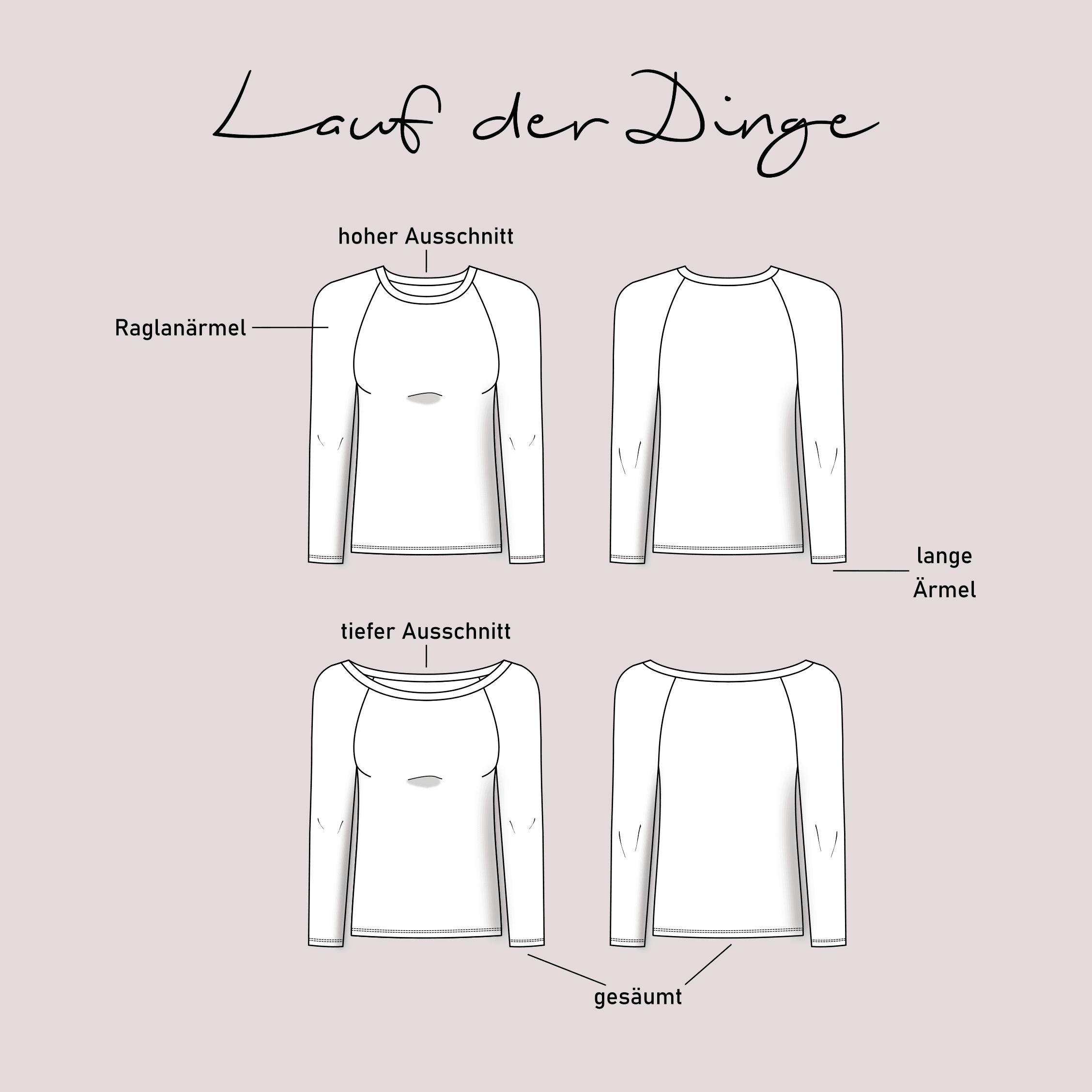 Schnittmuster Pullover „Lauf der Dinge“ Damen Gr. 32 - 62 - Sewando