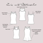 Schnittmuster Top „Eis mit Streuseln“ Damen Gr. 32 - 62 - Sewando