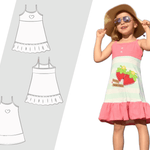 Schnittmuster und Nähanleitung Trägerkleid Lara Gr. 80–164 - Sewando