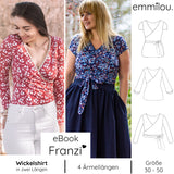 eBook Wickelshirt "Franzi" Größe 30-50 Schnittmuster & Nähanleitung