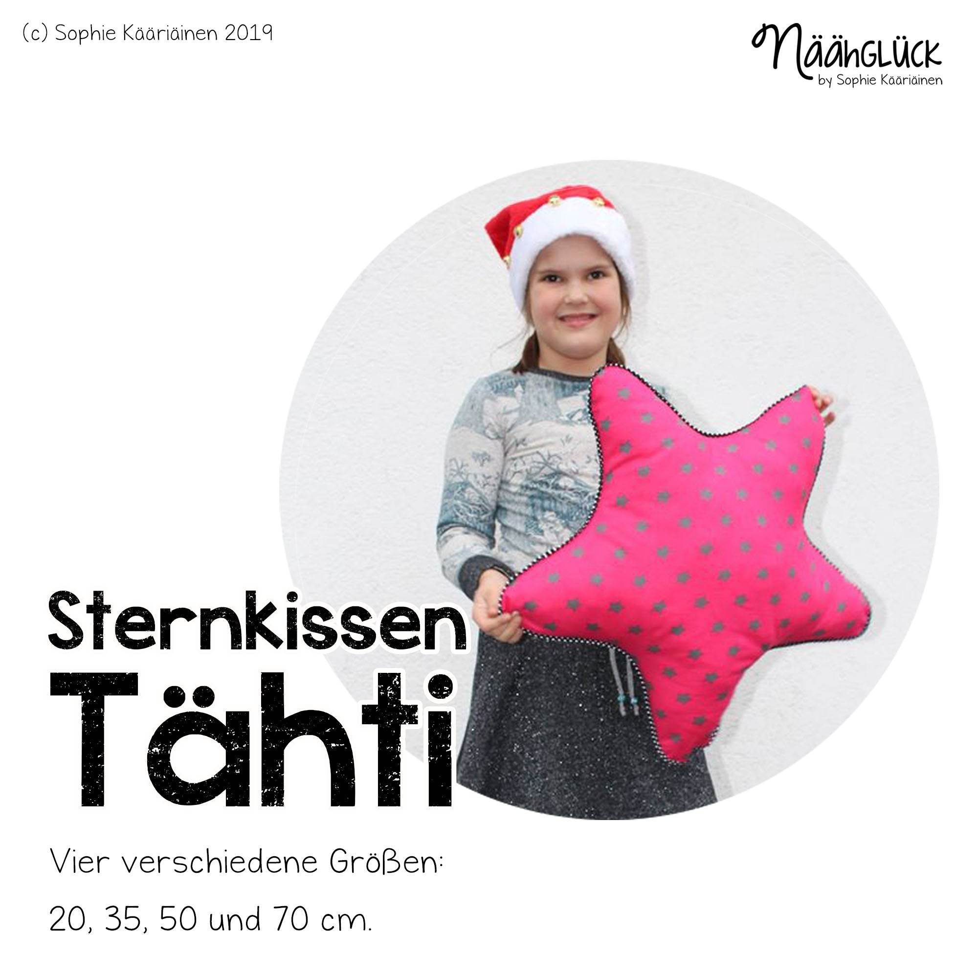 Schnittmuster Sternkissen Tähti - Sewando