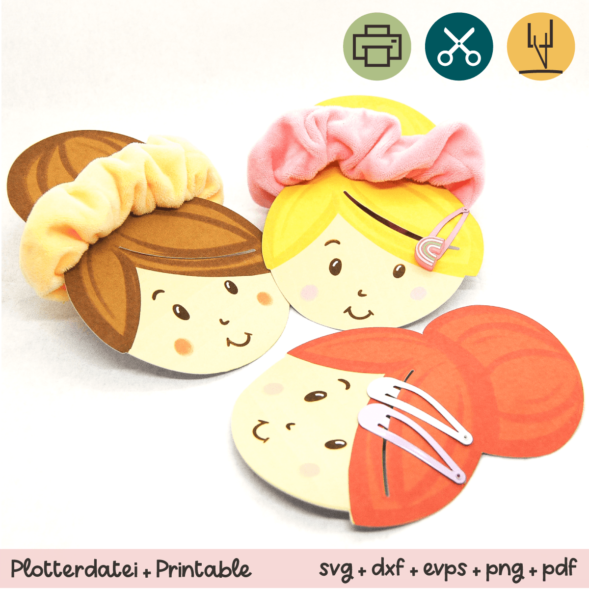 Scrunchie-Holder - süßes Gastgeschenk - Printable für Schere oder Plotter - Sewando