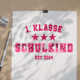 Schulkind 1.Klasse 2025 Camouflage pink - Plotterdatei - Sewando