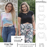 eBook Crop-Top mit Twist "Viola" Größe 30-50 Schnittmuster & Nähanleitung