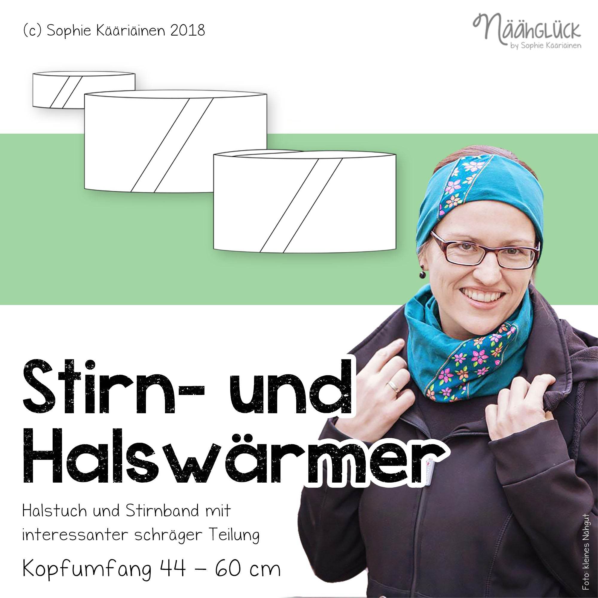 Schnittmuster Stirn- und Halswärmer KU 44-60 cm - Sewando