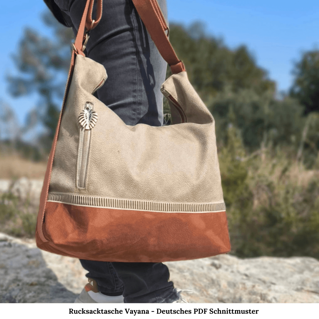 Rucksacktasche Vayana - PDF Schnittmuster und Anleitung in A4 und A0 - Sewando