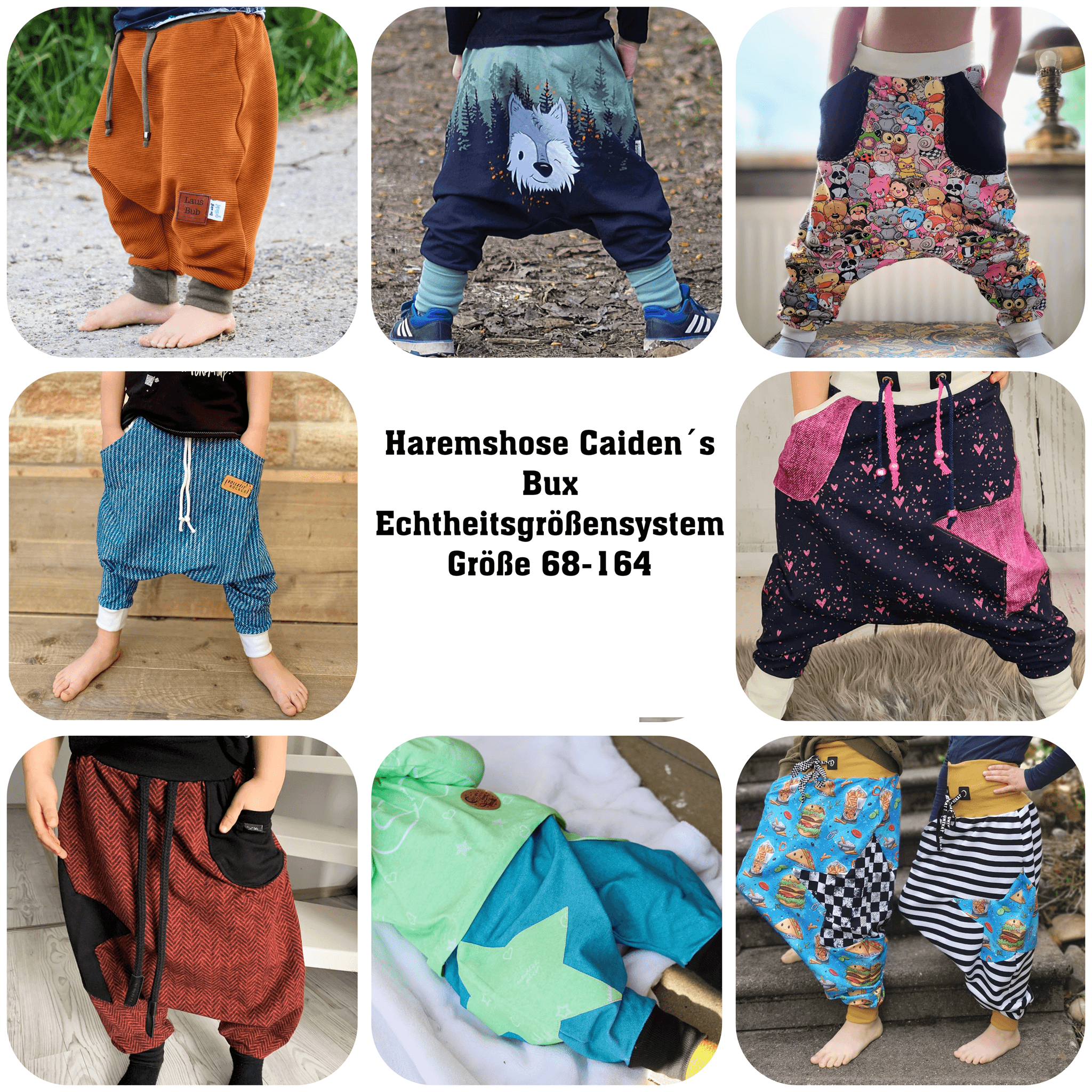 Schnittmuster Haremshose Caiden´s Bux Größe Größe 68-164 - Sewando