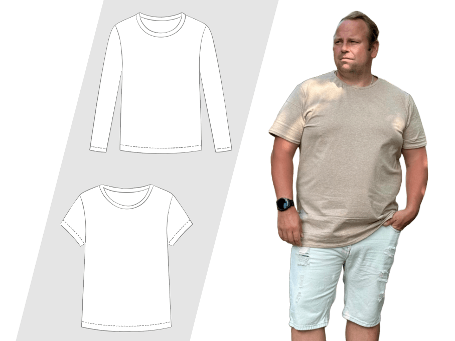 Schnittmuster Herren Shirt Gr. XS bis XXXL - Sewando