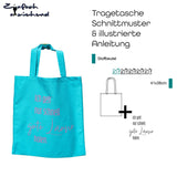 Schnittmuster Tragetasche 41x38cm PLUS Plotterdatei Spruch - Sewando