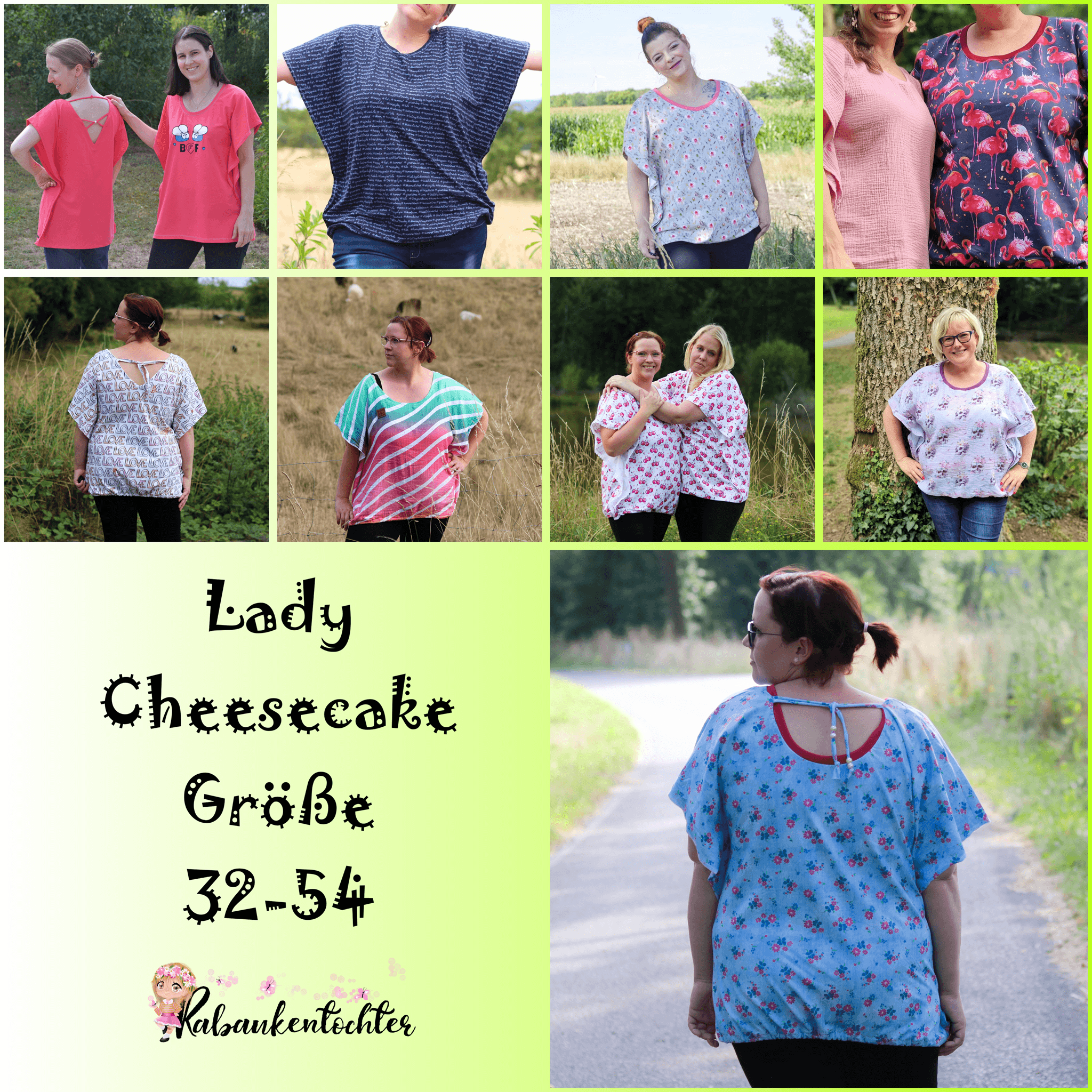 Schnittmuster Lady Cheesecake Onepieceshirt Größe 32-54 - Sewando