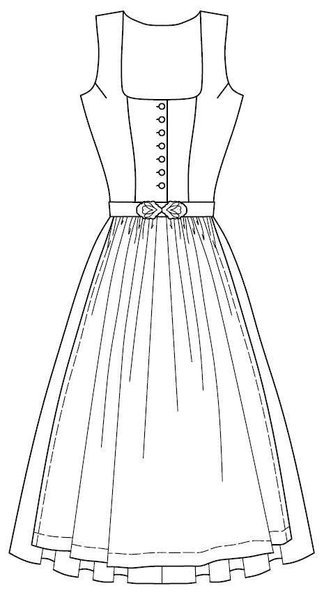 Schnittmuster Dirndl Conny Gr. 34-52 - Sewando