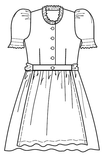Schnittmuster Kinderdirndl Franzi Gr. 80-116 : - Sewando