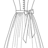 Schnittmuster Hochgeschlossenes Dirndl Marie Gr. 34-48 : - Sewando