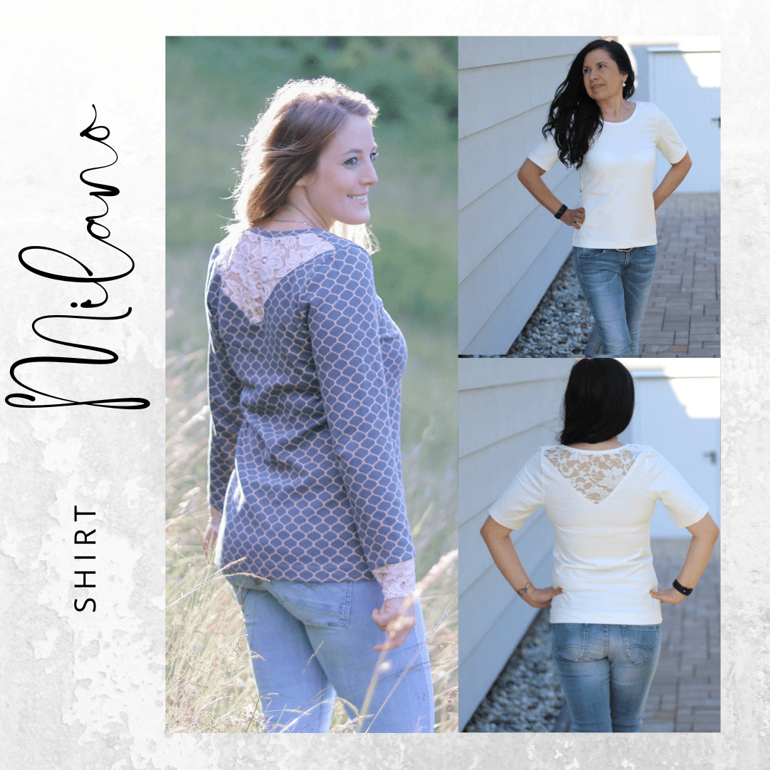 Schnittmuster Shirt MILANO Gr. XS-XXL : - Sewando