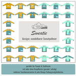 Big Sweatie mit coolen Teilungen und Taschen für 105cm-140cm Körpergröße - Sewando