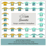 Big Sweatie mit coolen Teilungen und Taschen für 105cm-140cm Körpergröße - Sewando