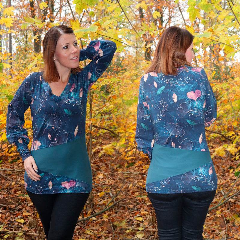 Niela's schräges Teil - Schnittmuster Shirt, Kleid in den Größen 32-54 - Sewando