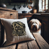 Stickdatei Applikation Briard "Jolina" - realistisch - FÜR HELLE & DUNKLE STOFFE